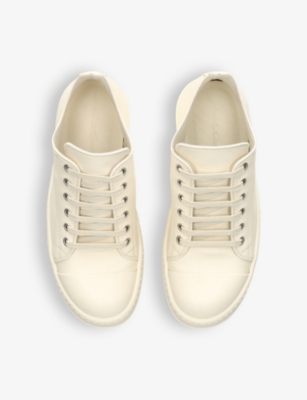 Rick Owens Womens White Toe-cap Leather Low-top Trainers In White