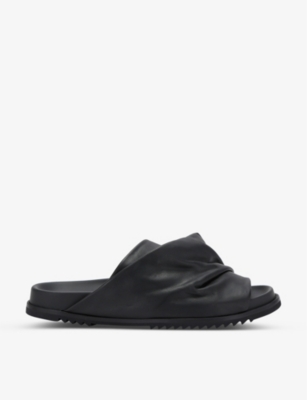 RICK OWENS: Morbius Granola suede sliders