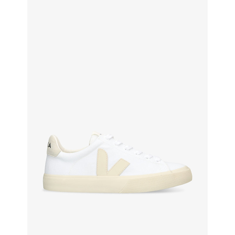Veja Women's White/oth Women's Campo Logo-embroidered Canvas Low-top Trainers