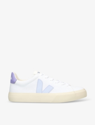 Shop Veja Womens White/comb Women's Campo Logo-embroidered Canvas Low-top Trainers