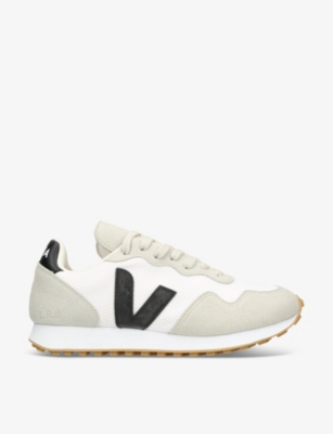 Veja Women's White/blk Women's Sdu Mesh And Vegan Suede Low-top Trainers