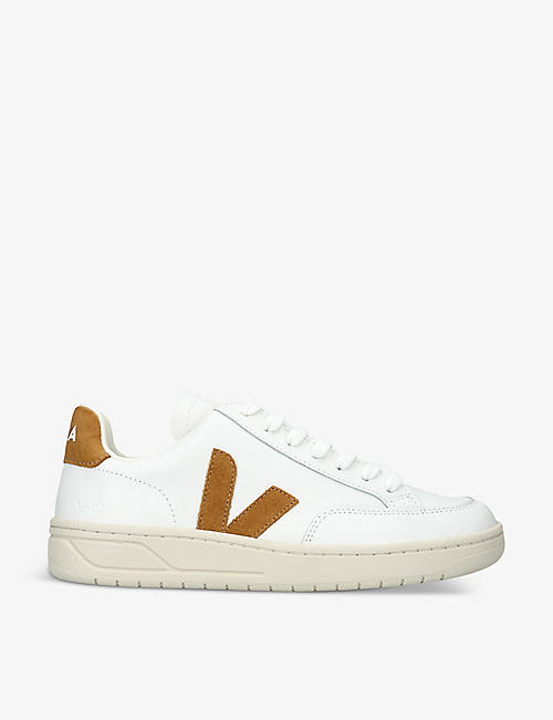 VEJA: Women's V-12 logo-embroidered low-top leather trainers