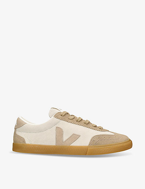 VEJA: Women's Volley logo-embroidered suede low-top trainers