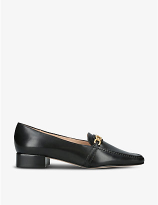 TOM FORD: Logo-plaque leather loafers