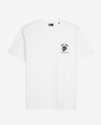 The Kooples Mens White Graphic-print Short-sleeve Cotton T-shirt