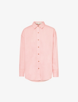Favorite Daughter Ex-boyfriend Solid Button-up Shirt In Pink