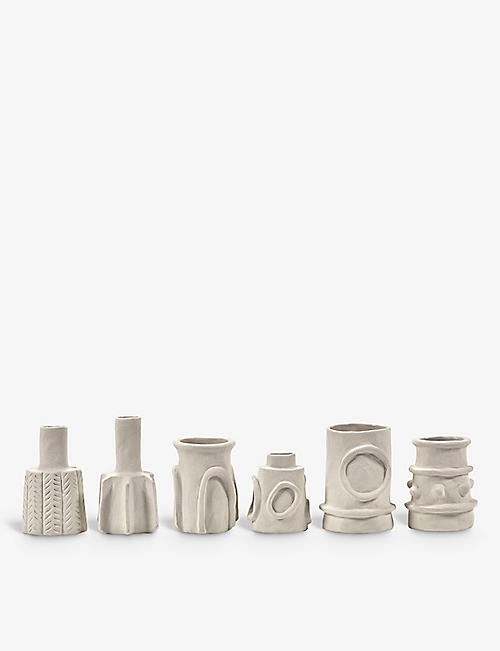 SERAX: Marie Michielssen Molly stoneware vases set of six