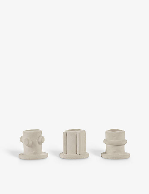 SERAX: Marie Michielssen stoneware candle holders set of three