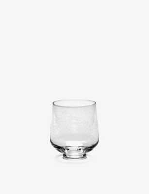 Shop Marni Serax X  Midnight Flowers Dark Viola Glasses Set Of Four In Transparent