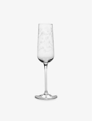 Marni Transparent Serax X Midnight Flowers Champagne Flute Glasses Set Of Four In Transparent