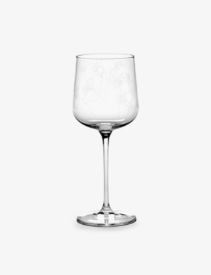 Shop Marni Serax X  Midnight Flowers White Wine Glasses Set Of Four In Transparent