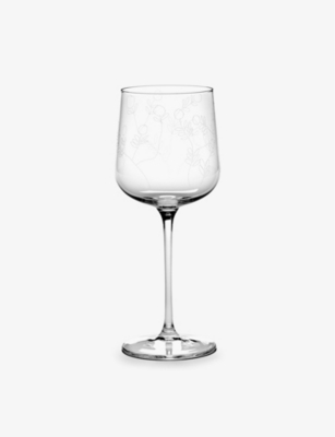 Marni Transparent Serax X Midnight Flowers White Wine Glasses Set Of Four In Transparent