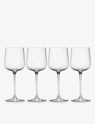 MARNI: Serax x Marni Midnight Flowers white wine glasses set of four