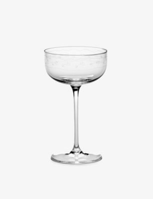 Marni Transparent Serax X Midnight Flowers Champagne Coupe Glasses Set Of Four In Transparent