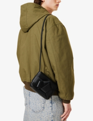 Acne Studios Black Musubi Mini Leather Shoulder Bag In Black