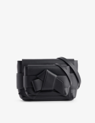 Shop Acne Studios Black Musubi Mini Leather Shoulder Bag