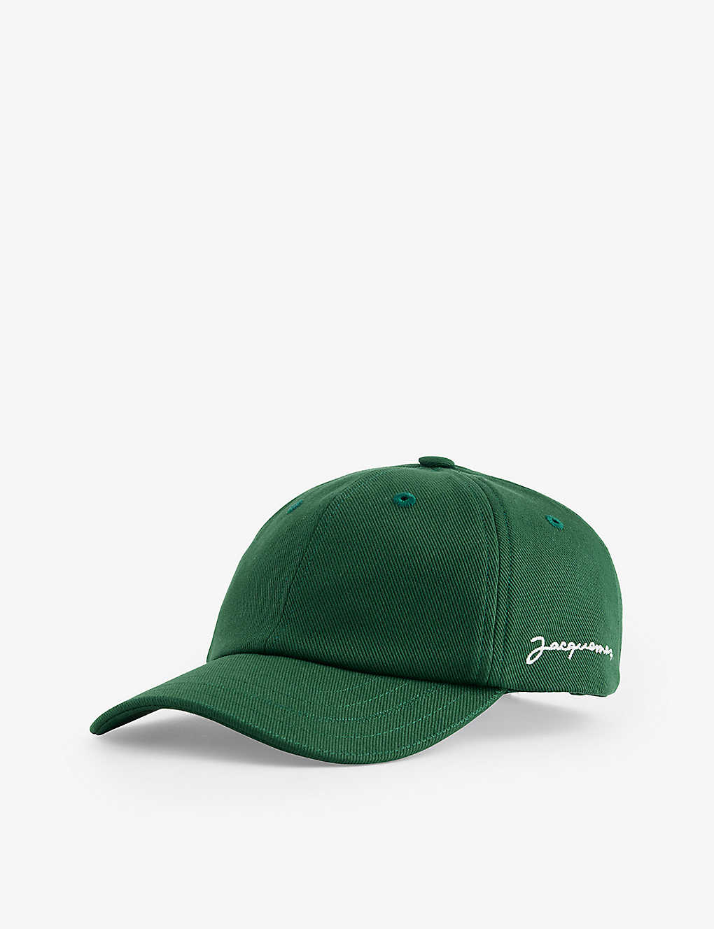 Jacquemus La Casquette Brand-embroidered Cotton-twill Baseball Cap In Green