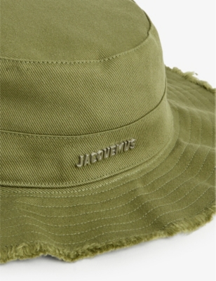 JACQUEMUS: Le Bob Artichaut logo-plaque cotton bucket hat
