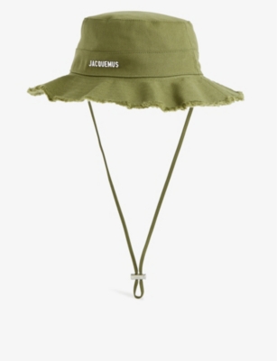 JACQUEMUS: Le Bob Artichaut logo-plaque cotton bucket hat