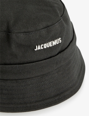 JACQUEMUS: Le Bob Gadjo metallic-plaque cotton bucket hat