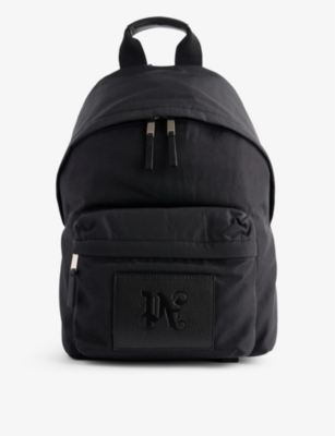 PALM ANGELS: Monogram-patch woven backpack