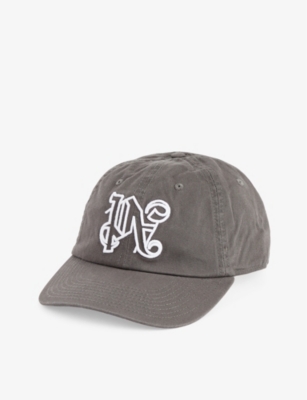 PALM ANGELS: Monogram-embroidered cotton-twill cap