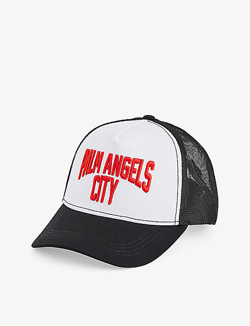PALM ANGELS: Brand-embroidered cotton-blend cap