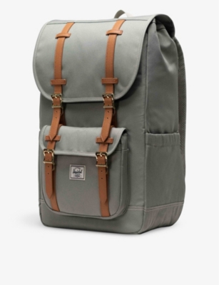 Shop Herschel Supply Co Women's Seagrass/white Stitch Little America Recycled-polyester Backpack