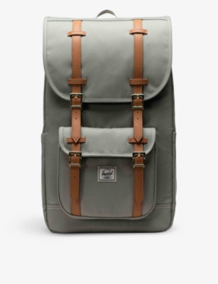 Shop Herschel Supply Co Women's Seagrass/white Stitch Little America Recycled-polyester Backpack
