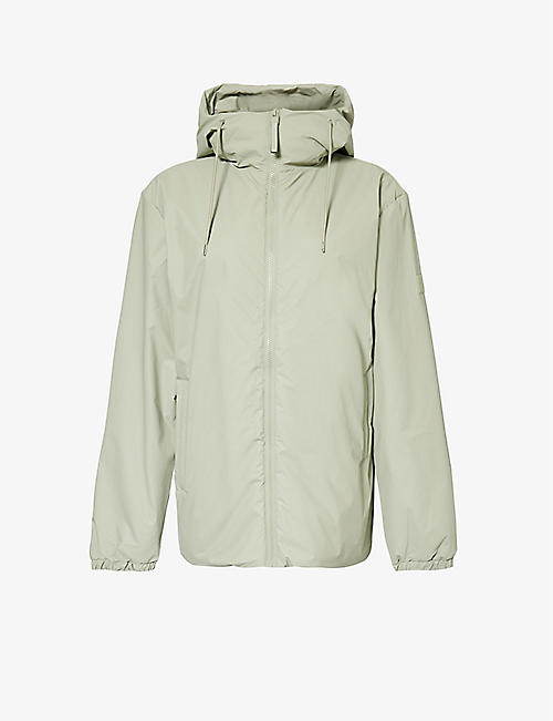 RAINS: Lohja funnel-neck hooded short padded shell jacket