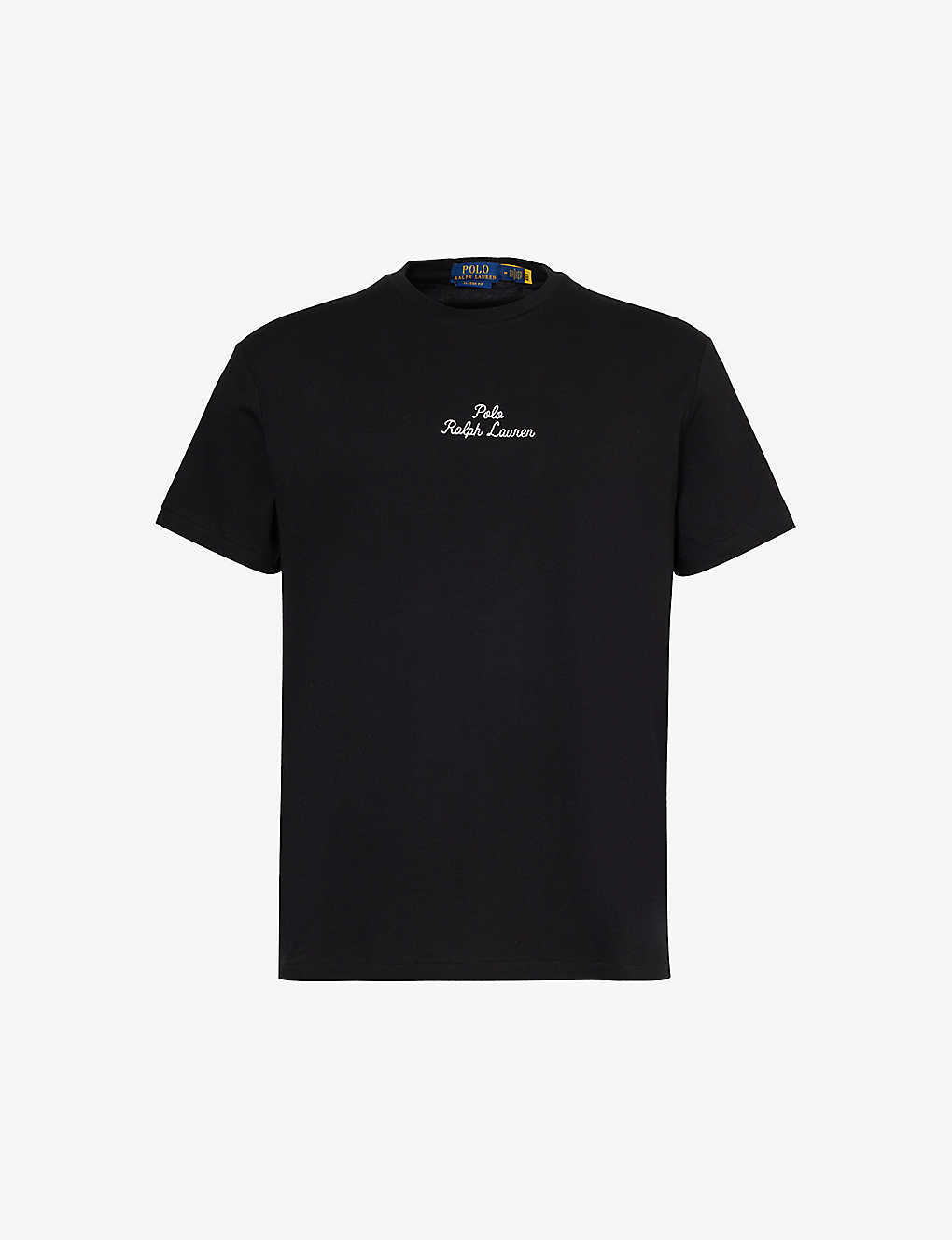 Polo Ralph Lauren Mens Polo Black Logo-print Short-sleeve Cotton-jersey T-shirt