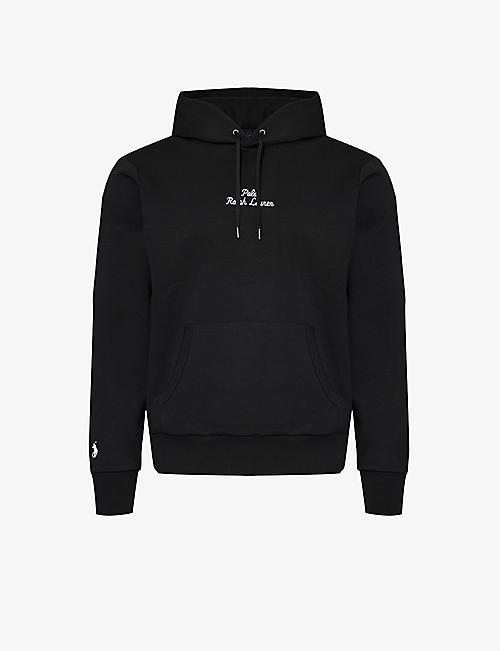 POLO RALPH LAUREN: Brand-embroidered relaxed-fit cotton-blend hoody