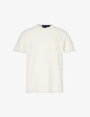 POLO RALPH LAUREN: Logo-embroidered cotton-jersey T-shirt