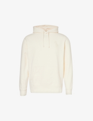 Polo Ralph Lauren Mens Clubhouse Cream Logo-embroidered Cotton-jersey Hoody