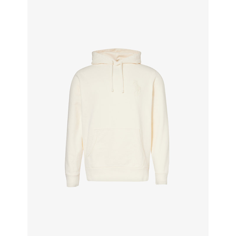 Polo Ralph Lauren Mens Clubhouse Cream Logo-embroidered Cotton-jersey Hoody