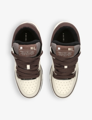 Shop Amiri Mens Brown/oth Ma-1 Chunky-sole Leather Low-top Trainers