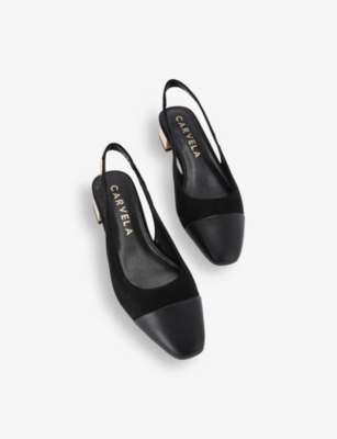 CARVELA WOMENS CARVELA AMELIA SLING-BACK FAUX-LEATHER PUMPS 