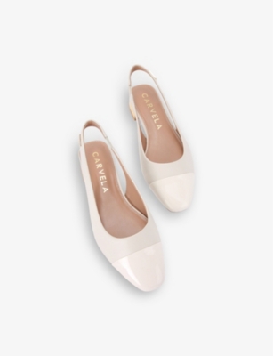 CARVELA WOMENS CARVELA AMELIA SLING-BACK FAUX-LEATHER PUMPS 