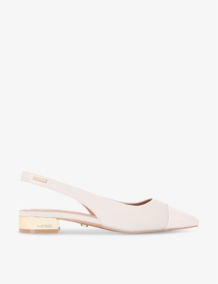 Carvela Womens Bone Amelia Sling-back Faux-leather Pumps