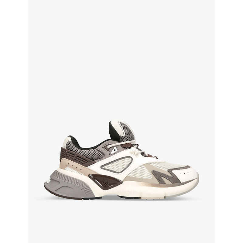 Shop Amiri Ma Runner Chunky-sole Leather And Mesh Low-top Trainers In Brown/oth