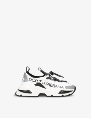 DOLCE & GABBANA: Air Master logo-print low-top woven trainers
