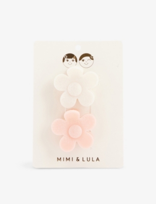 Shop Mimi & Lula Daisy-shaped Assorted-colour Pack Of Two Hair Clips In Prairie Girl