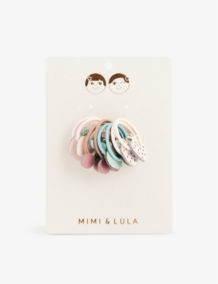Shop Mimi & Lula Girls Tulip Kids Fruit-embellished Multicoloured Set Of Eight Elasticated Hair Ties