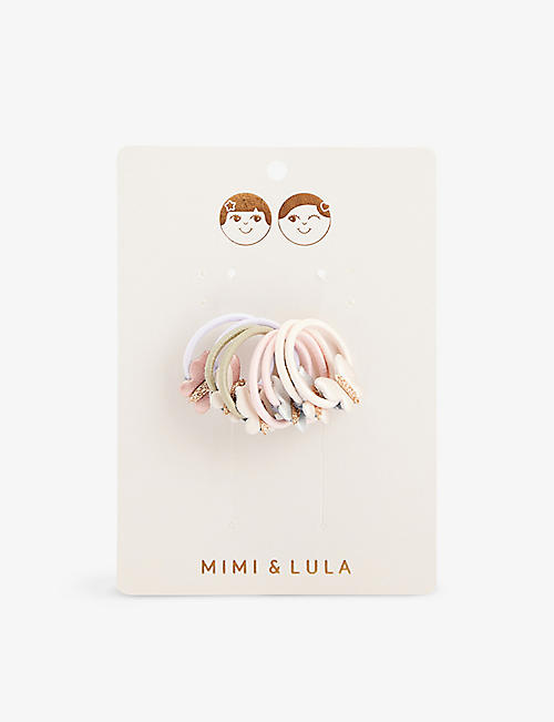 MIMI & LULA: Glitter-embellished elasticated hair tie set