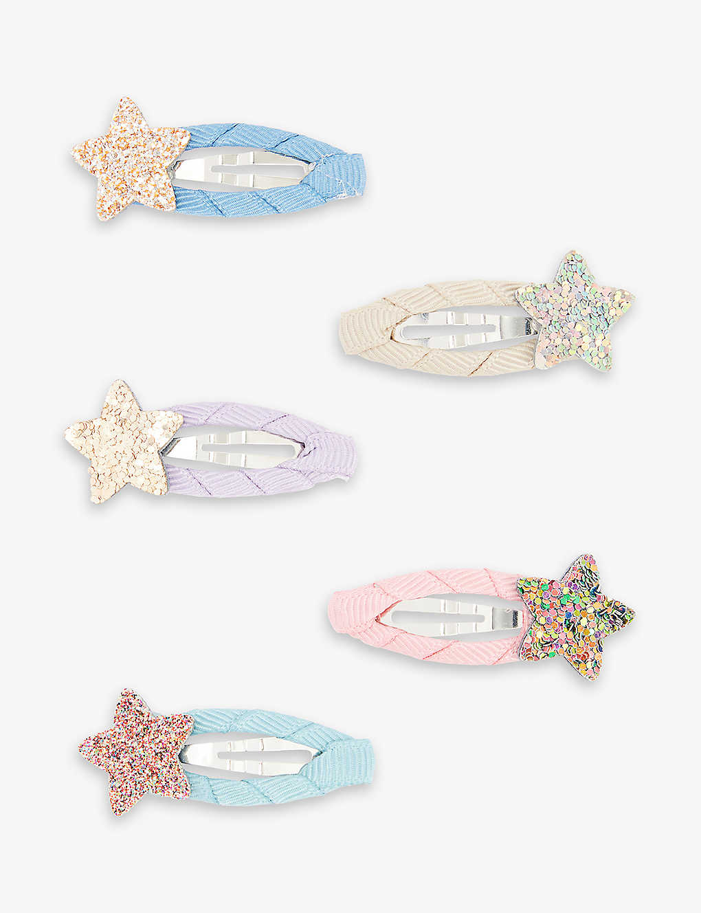 Shop Mimi & Lula Girls Space Unicorn Kids Glitter Star-embellished Pack Of Five Hair Clips