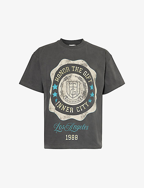 HONOR THE GIFT: Seal graphic-print cotton-jersey T-shirt