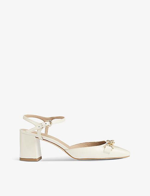 LK BENNETT: Mindy snaffle-hardware patent-leather court shoes