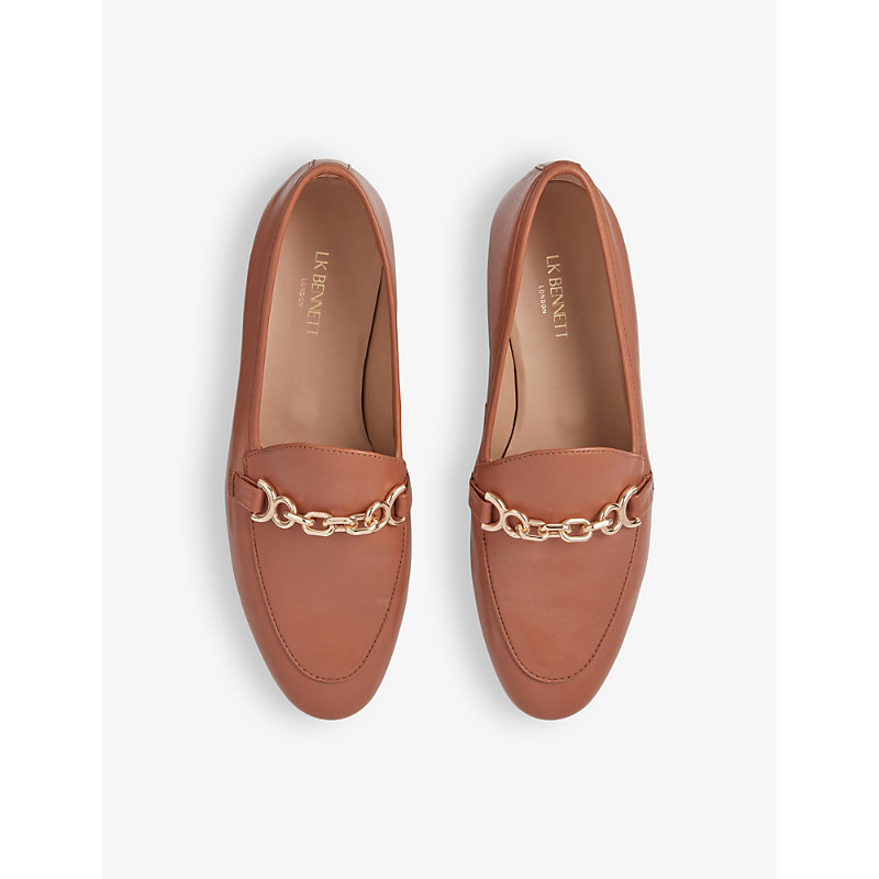 Shop Lk Bennett Women's Bro-tan Adalynn Snaffle-trim Leather Loafers