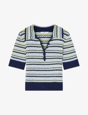 Lk Bennett L.k.bennett Lois Wool-blend Top In Mul-multi