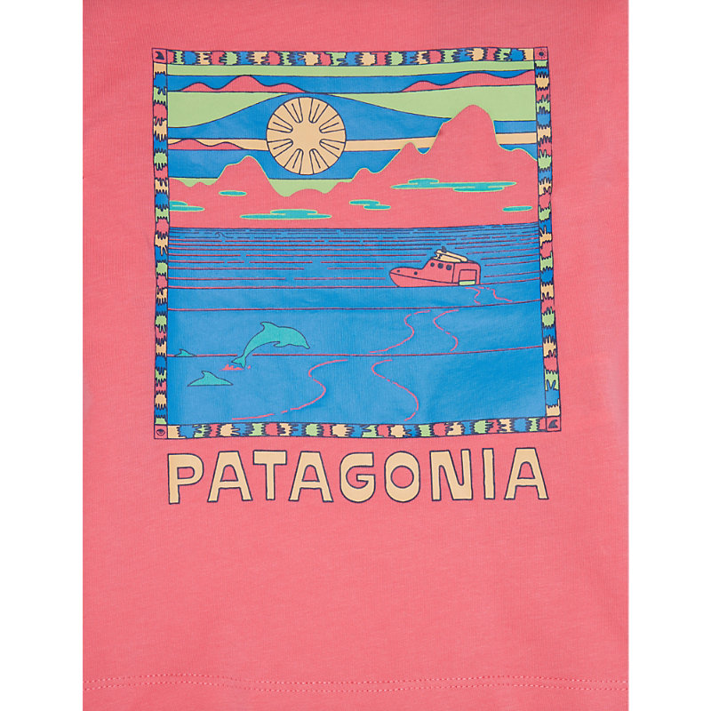 Shop Patagonia Afternoon Pink Graphic-print Short-sleeve Cotton-jersey T-shirt 6 Months - 4 Years